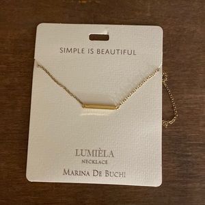 NWT lumiela gold bar necklace